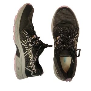 ASICS GEL-Venture 8 Black Pink Trail Running Shoes Women's 8.5 1012A708